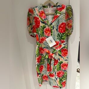 Badgley Mischka floral dress size 10 BNWT